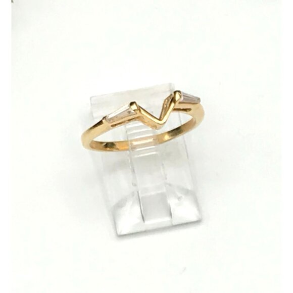 Vintage wrap style ring gold tone Chevron Ring - Picture 2 of 6